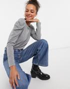 Bb Dakota Sleeve Me Here Sweater In Heather Gray-grey