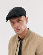 Asos Design Black Flat Cap - Black