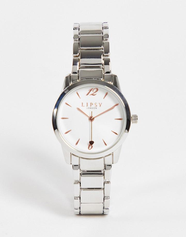 Lipsy Chain Link Watch In Silver
