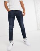Armani Exchange J13 Slim Fit Jeans In Dark Blue Wash-blues