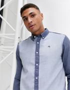 River Island Shirt With Color Blocking In Blue