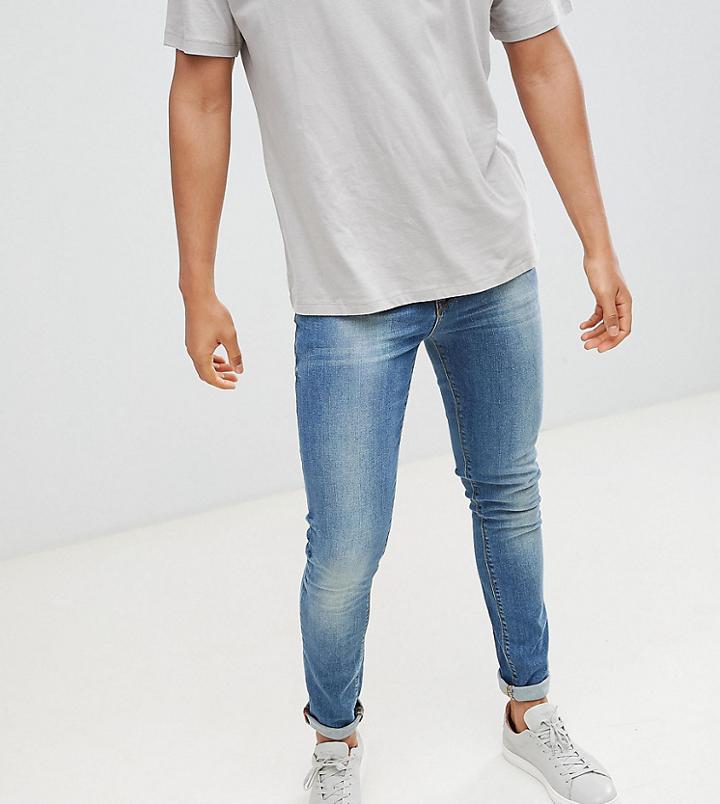 Noak Skinny Jeans In Mid Blue Wash