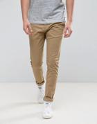Solid Slim Fit Chinos With Stretch - Black