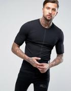 Religion Muscle Fit T-shirt With Layered Arm Detail - Black
