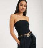 Asos Design Tall Crop Bandeau Top In Black