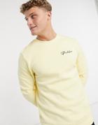 River Island Slim Prolific Sweatshirt In Yellow