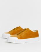 Asos Design Dismiss Sneakers In Tan Cord - Tan