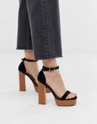Raid Marianna Black Stacked Platform Sandals