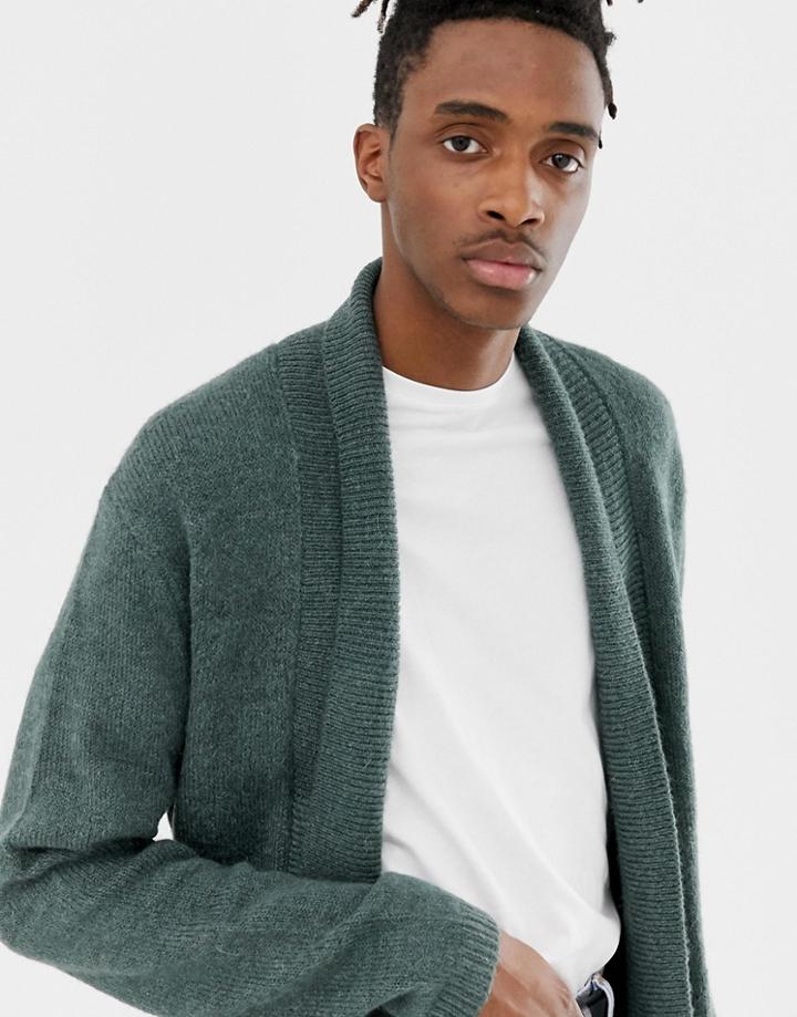 Weekday Pieter Cardigan In Green - Green