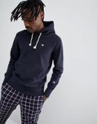 Champion Reverse Weave Hoodie With Small Logo In Navy - Navy
