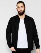 Only & Sons Textured Sweat Bomber Jacket - Black