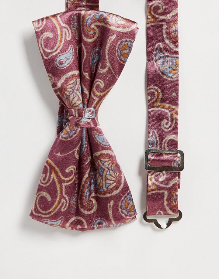 Bolongaro Trevor Bow Tie In Paisley-red