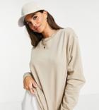 Asos Design Tall Ultimate Sweatshirt In Sand-neutral