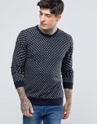 Scotch & Soda Sweater With Spot In Crew Neck Cotton In Navy - Navy