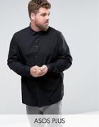 Asos Plus Regular Fit Shirt In Black - Black