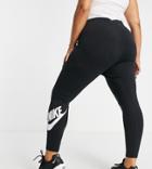 Nike Plus Ankle Logo Legging In Black