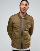 Asos Military Jacket With M65 Styling In Khaki - Green