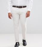 Asos Plus Super Skinny Smart Pants In Cream - Cream