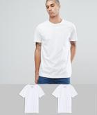 Jack & Jones Originals 2 Pack T-shirt Save - White
