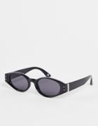 Reclaimed Vintage Inspired Unisex 00s Squoval Sunglasses In Black