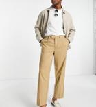 New Look Relaxed Fit Smart Pants In Camel-neutral