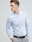 Burton Menswear Skinny Fit Shirt In Blue