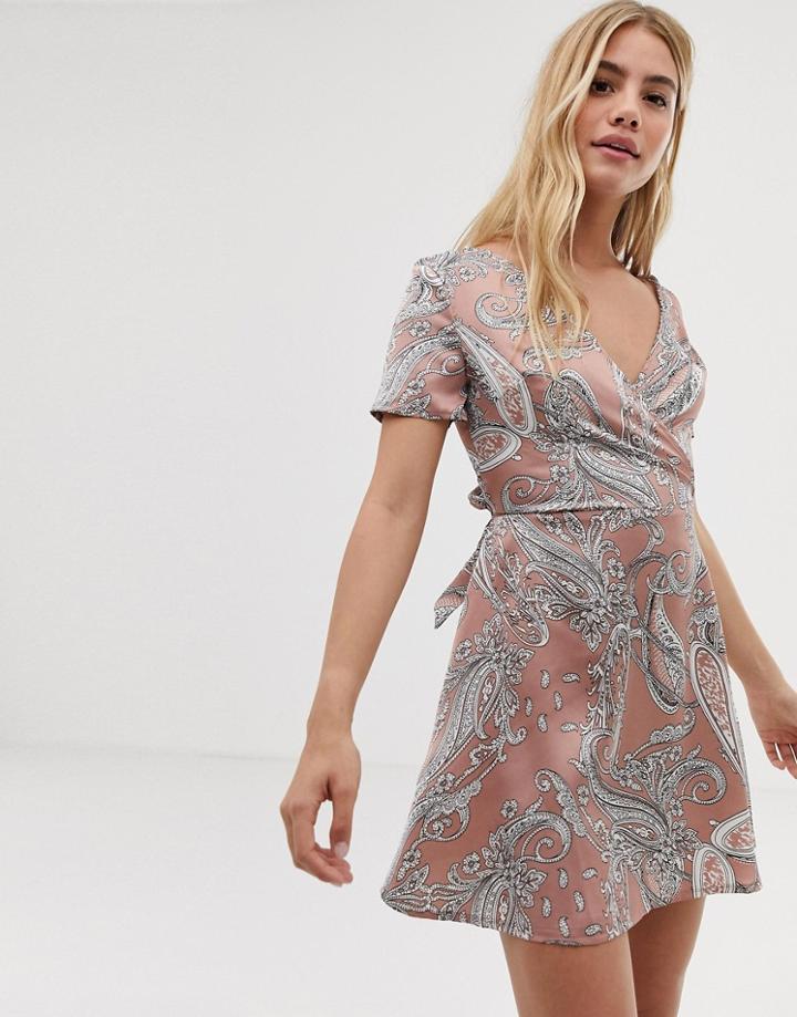 Parisian Paisley Print Dress - Pink