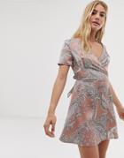 Parisian Paisley Print Dress - Pink