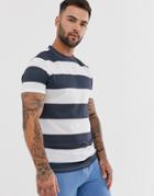 Asos Design Stripe T-shirt - White