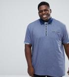 Duke Plus Polo Shirt With Contrast Collar - Blue