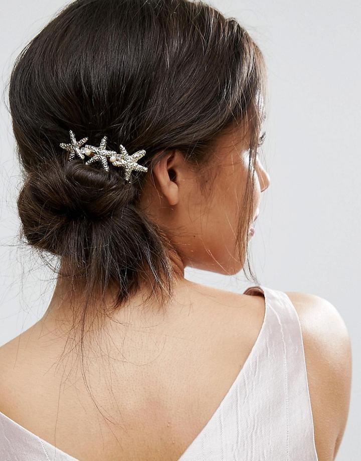 Limited Edition Star Fish Hair Barrette - Gold
