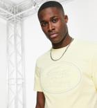 Lacoste Stamped Logo T-shirt In Light Yellow-neutral
