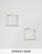 Kingsley Ryan Square Hoop Earrings - Silver
