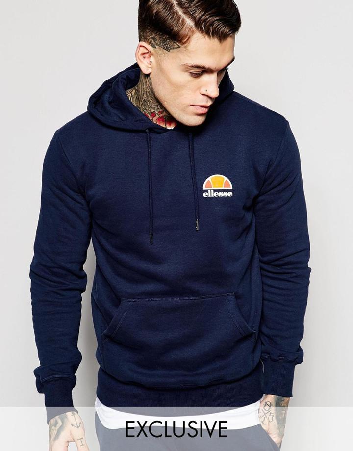 Ellesse Hoodie With Small Logo - Navy