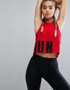 New Look Gym Mesh Tank Top - Red