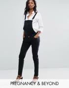 Bandia Maternity Overall With Removable Bib - Black