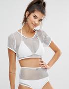 Pour Moi Mesh Top - White