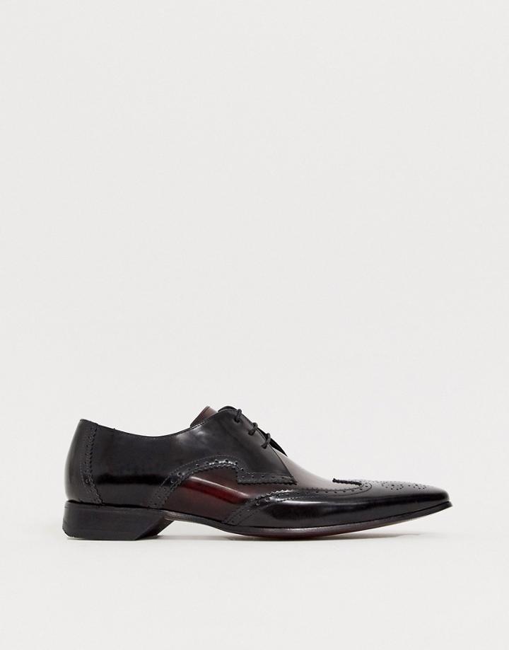 Jeffery West Escobar Shoe In Contrast Black Leather