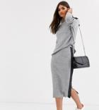 Micha Lounge Midi Skirt Coord With Side Stripe-gray