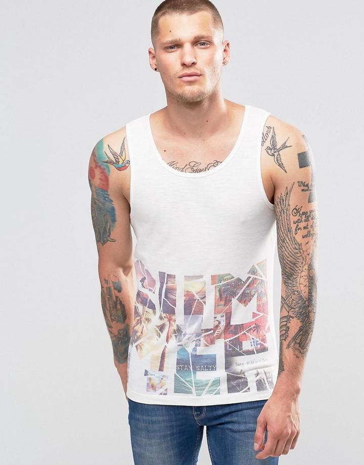 Blend Summer Photo Print Tank - Off White