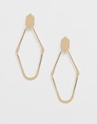 Nylon Rounded Diamond Earrings - Black