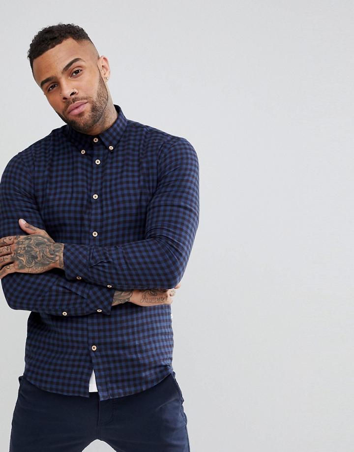 Kronstadt Dean Checked Shirt - Navy
