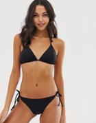 Vero Moda Triangle Bikini Top In Black - Black