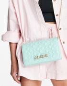 Love Moschino Quilted Crossbody Bag In Cream-neutral