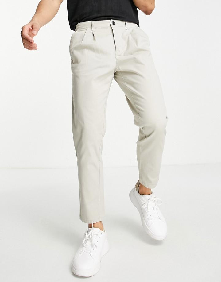 Asos Design Cigarette Fit Chinos In Light Gray