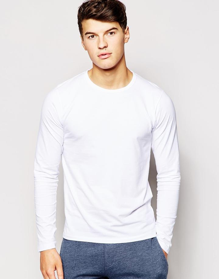 Jack & Jones Long Sleeve T-shirt - White