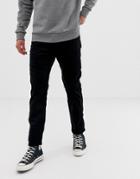 Wrangler Slider Regular Tapered Fit Heavy Cord Pants In Black - Black