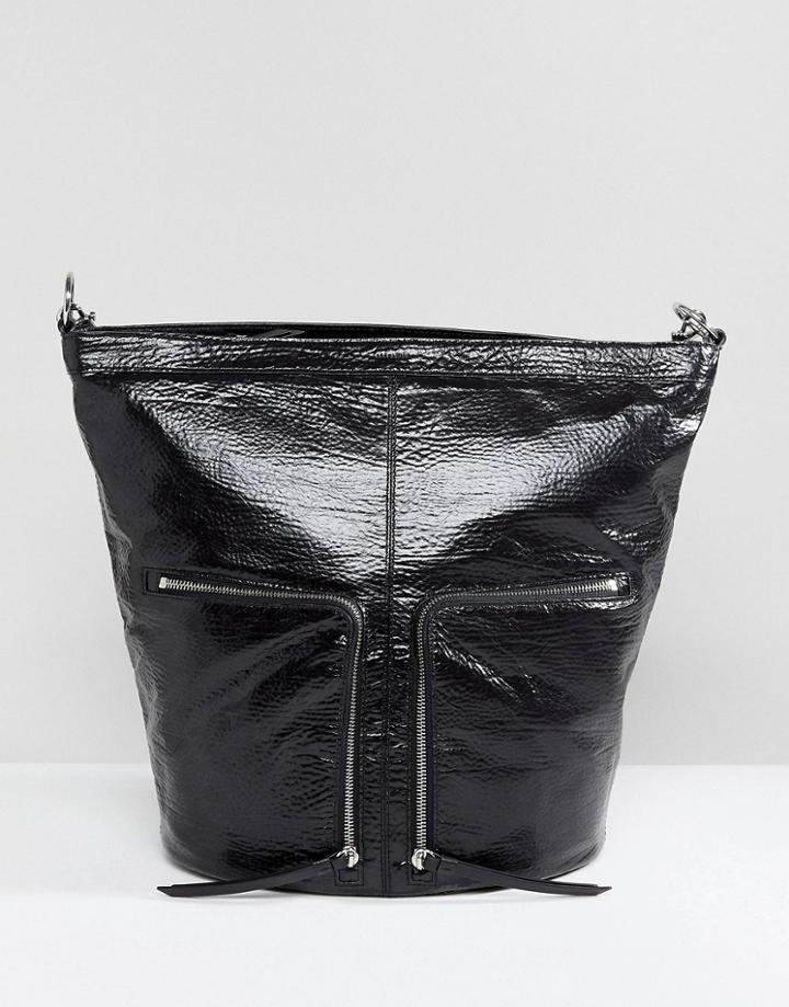 Allsaints Fetch Backpack With Zip Detail - Black