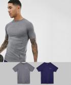 Asos 4505 Muscle Training T-shirt With Quick Dry 2 Pack Save