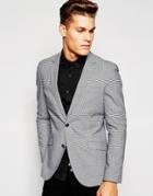 Esprit Puppytooth Blazer In Slim Fit - Gray